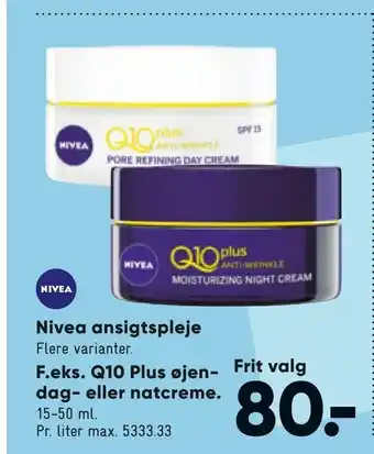 Bilka Q10 Plus øjendag- eller natcreme tilbud