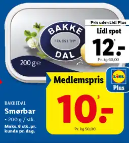 Lidl BAKKEDAL Smørbar tilbud