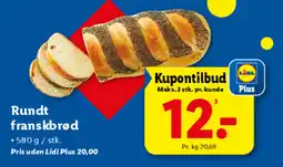 Lidl Rundt franskbrød tilbud