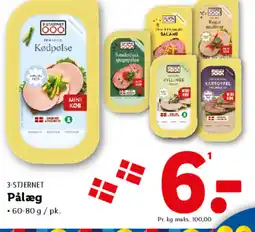 Lidl 3-STJERNET Pålæg tilbud