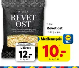 Lidl THEM Revet ost tilbud