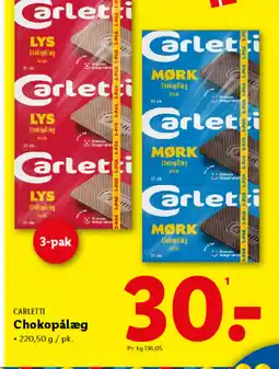 Lidl CARLETTI Chokopålæg tilbud