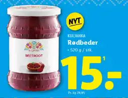 Lidl KULJANKA Rødbeder tilbud