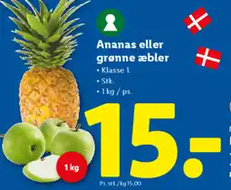 Lidl Ananas eller grønne æbler tilbud