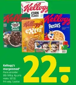 Coop 365 Kellogg's morgenmad tilbud