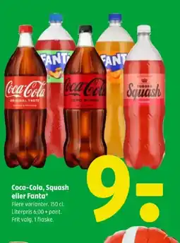 Coop 365 Coca-Cola, Squash eller Fanta tilbud