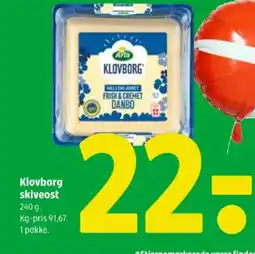 Coop 365 Klovborg skiveost tilbud