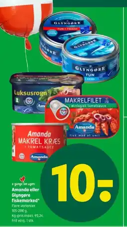 Coop 365 Amanda eller Glyngøre fiskemarked tilbud