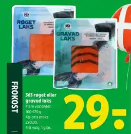 Coop 365 365 røget eller gravad laks tilbud