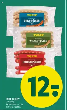 Coop 365 TULIP pølser tilbud