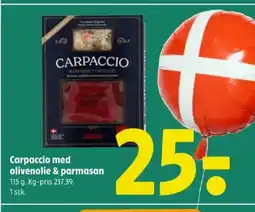 Coop 365 Carpaccio med olivenolie & parmasan tilbud