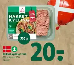 Coop 365 Hakket kylling 7-10% tilbud