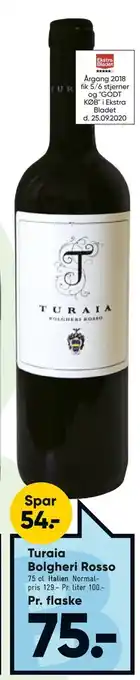 Bilka Turaia Bolgheri Rosso tilbud
