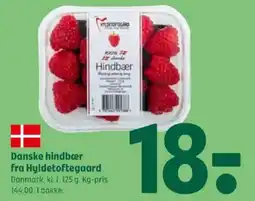 Coop 365 Danske hindbær fra Hyldetoftegaard tilbud