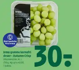 Coop 365 Irma grønne kernefri druer - Autumn Crisp tilbud