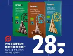 Coop 365 Irma økologiske chokoladeplader tilbud