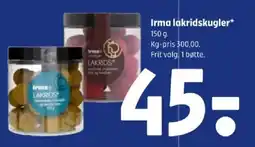 Coop 365 Irma lakridskugler tilbud