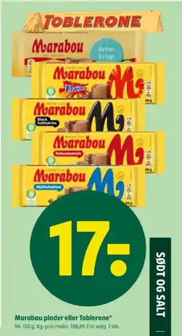Coop 365 Marabou plader eller Toblerone tilbud