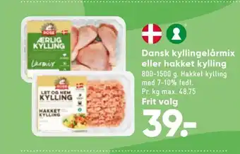 Bilka Dansk kyllinge lårmix eller hakket kylling tilbud
