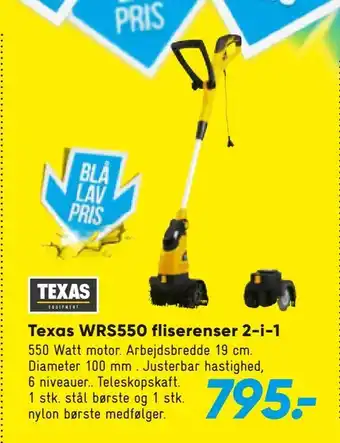 Bilka Texas WRS550 fliserenser 2-i-1 tilbud
