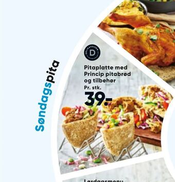 Bilka Pitaplatte med Princip pitabrød og tilbehør tilbud