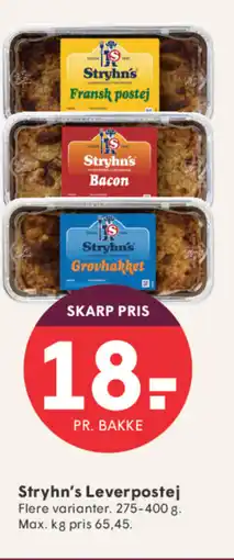 SPAR Stryhn's Leverpostej tilbud