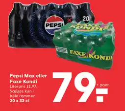 SPAR Pepsi Max eller Faxe Kondi tilbud