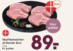 SPAR Skaftkoteletter af Dansk Gris tilbud