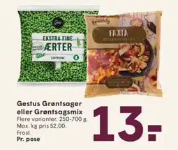 SPAR Gestus Grøntsager eller Grøntsagsmix tilbud
