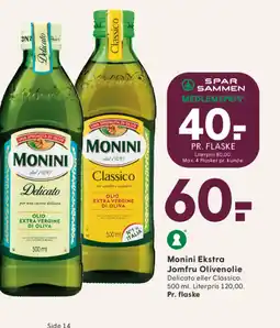 SPAR Monini Ekstra Jomfru Olivenolie tilbud