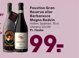SPAR Faustino Gran Reserva eller Barbaresco Magno Rødvin tilbud