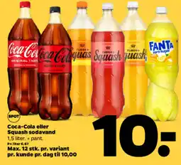 Netto Coca-Cola eller Squash sodavand tilbud