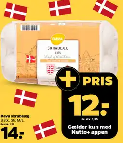 Netto Dava skrabeæg tilbud