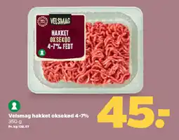 Netto VELSMAG Hakket oksekød 4-7% tilbud