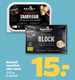 Netto NATURLI' Smørbar eller blok tilbud