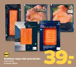 Netto PREMIEUR Røget eller gravad laks tilbud