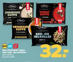 Netto MOU Økologisk suppe eller kød- og melboller tilbud