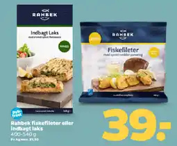 Netto RAHBEK Fiskefileter eller indbagt laks tilbud