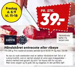 Bilka Håndskåret entrecote eller ribeye tilbud