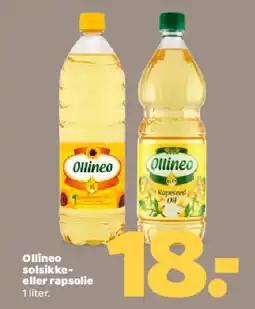 Netto OLLINEO Solsikke-eller rapsolie tilbud
