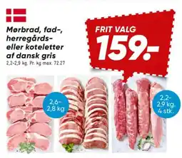 Bilka Mørbrad, fad-, herregårds- eller koteletter af dansk gris tilbud