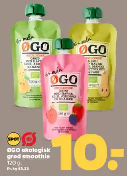 Netto ØGO Økologisk grød smoothie tilbud