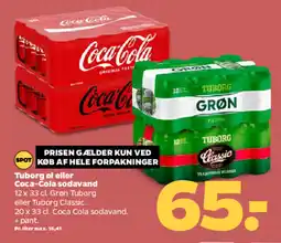 Netto Tuborg øl eller coca-cola sodavand tilbud