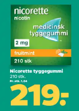 Netto NICORETTE Tyggegummi tilbud