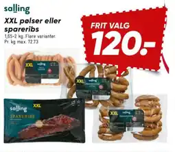 Bilka SALLING Xxl pølser eller spareribs tilbud