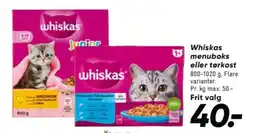 Bilka WHISKAS Menuboks eller tørkost tilbud