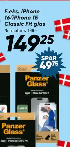 Bilka iPhone 16/iPhone 15 Classic Fit glas, DKK 149.25 tilbud