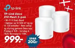 Bilka TP-Link Deco X10 Mesh 3-pak, DKK 999 tilbud