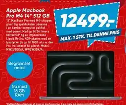 Bilka Apple Macbook Pro M4 14” 512 GB, DKK 12499 tilbud