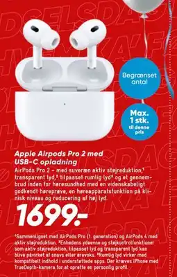Bilka Apple Airpods Pro 2 med USB-C opladning, DKK 1699 tilbud